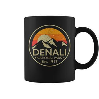 Denali National Park Alaska Retro Hiking Camping Coffee Mug | Mazezy