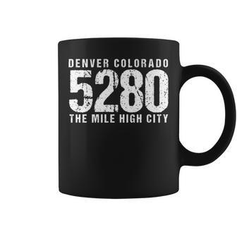 Denver Colorado Grunge Art 5280 T Coffee Mug | Mazezy