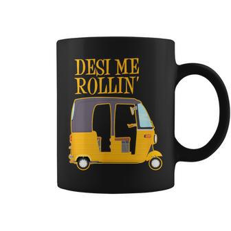 Desi Me Rollin Bollywood Meme Autorickshaw India Coffee Mug - Seseable