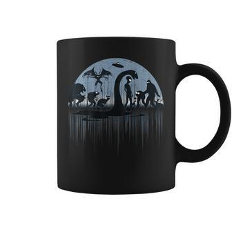 On Back Loch Ness Bigfoot Mothman Alien Cryptid Coffee Mug - Monsterry AU