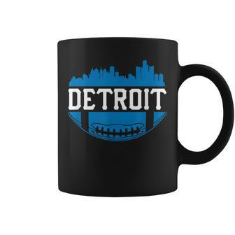 Detroit Football Vintage Michigan Skyline Retro Lion Coffee Mug | Crazezy AU