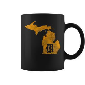 Detroit Michigan Motor City Midwest D Mitten Coffee Mug - Monsterry AU