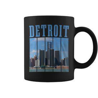 Detroit Skyline 313 Michigan Vintage Pride Coffee Mug - Monsterry UK