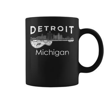 Detroit Souvenir Michigan Music Electric Guitar Coffee Mug - Monsterry UK