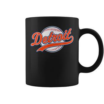 Detroit Vintage Baseball Throwback Retro Coffee Mug - Monsterry