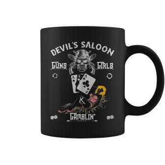 Devil's Saloon Guns Girls & Gambling Coffee Mug - Monsterry CA