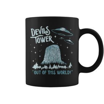 Devils Tower National Monument Out Of This World Ufo Coffee Mug - Monsterry DE