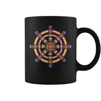 Dharma Wheel Meditation Lotus Chakra Yoga Dharmachakra Karma Coffee Mug - Monsterry DE
