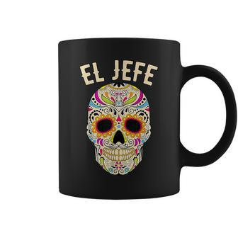 Dia De Los Muertos Mexican Boss Sugar Skull Coffee Mug | Crazezy UK