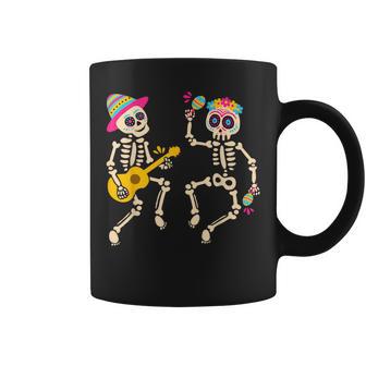 Dia De Los Muertos Skeleton Dancing Skull Day Of The Dead Coffee Mug - Monsterry AU