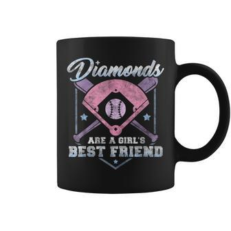 Diamonds Are A Girls's Best Friend Baseball T Coffee Mug - Monsterry DE