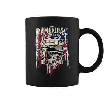 Diesel Power America Us Flag Truck Coffee Mug - Monsterry CA