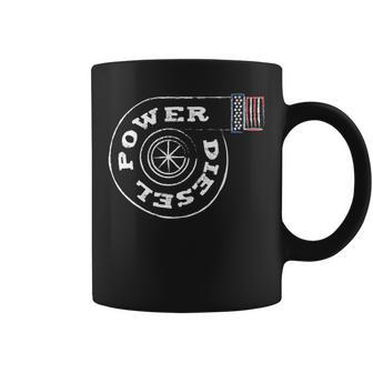 Diesel Power Usa Flag Turbo Turbocharger Coffee Mug - Monsterry AU