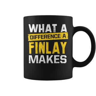 What A Difference A Finlay Makes Name Finlay Coffee Mug - Seseable