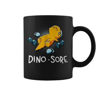 Dino Sore Dinosaur Workout Gym Lifting Fitness Coffee Mug - Seseable