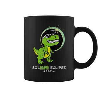 Dino Total Solar Eclipse 2024 April 8 Dinosaur Toddler Boys Coffee Mug - Seseable