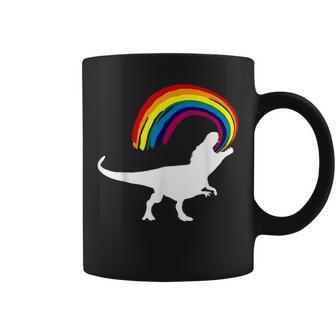 Dinosaur Rainbow T-Rex Dino Coffee Mug - Monsterry