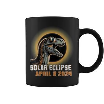 Dinosaur Solar Eclipse 2024 Total Solar Eclipse Coffee Mug | Mazezy