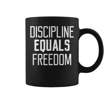 Discipline Equals Freedom Self Motivational Saying Coffee Mug - Monsterry DE