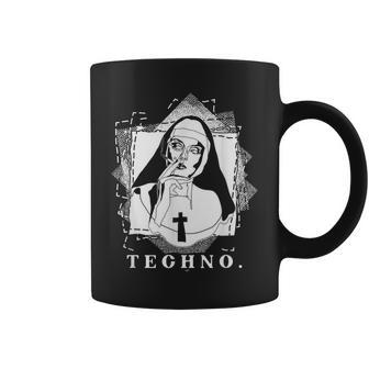 Diseño Techno Raver Techno Nun Raver Taza de café - Regaloses