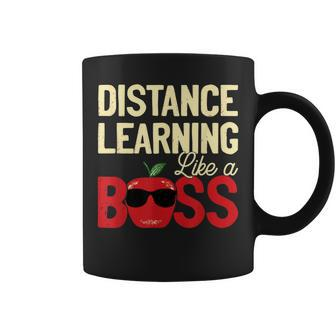 Distance Learning Like A Boss Remote Learning Virtual School Coffee Mug | Crazezy AU