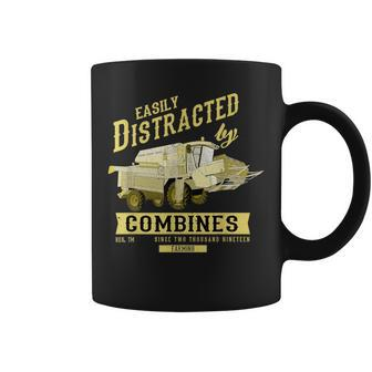 Distracted By Combine Harvester Idea For Farmer Coffee Mug - Monsterry DE