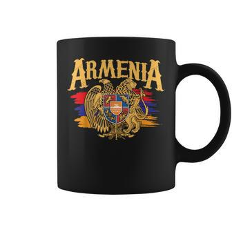 Distressed Armenia Flag Armenian Diaspora Country Nation Coffee Mug - Monsterry