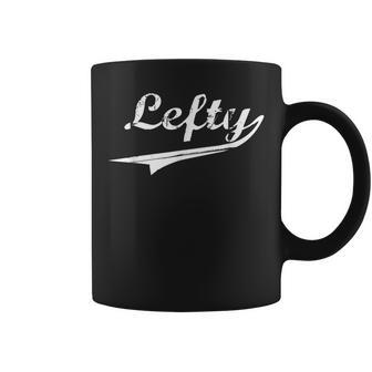 Distressed Lefty Baseball Style Coffee Mug - Monsterry UK