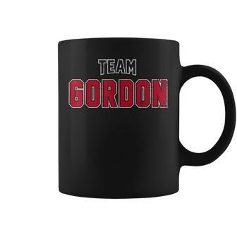 Distressed Team Gordon Surname Proud Family Last Name Coffee Mug - Seseable