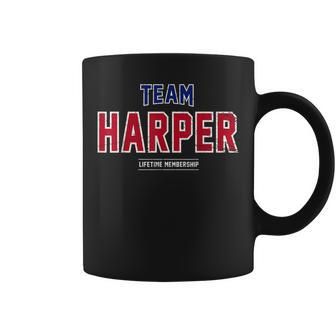Distressed Team Harper Proud Family Last Name Surname Coffee Mug - Seseable