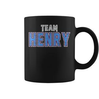 Distressed Team Henry Surname Proud Family Last Name Coffee Mug - Seseable
