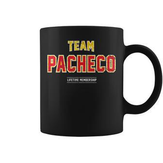 Distressed Team Pacheco Proud Family Last Name Surname Coffee Mug - Seseable