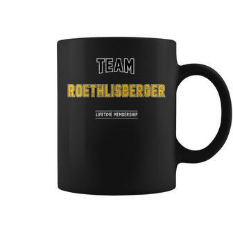 Distressed Team Roethlisberger Proud Family Last Name Surnam Coffee Mug - Seseable