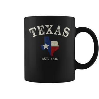 Distressed Texas State Flag Map Coffee Mug - Thegiftio UK