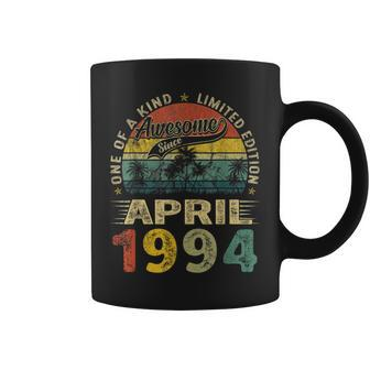 Distressed Vintage 1994 April Limited Edition 30Th Birthday Coffee Mug - Monsterry AU