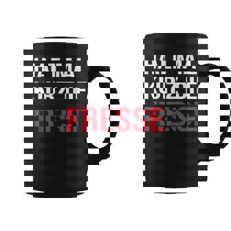 Divertida Frase En Alemán Cooles Statement Halt Mal Kurz Die Fresse Taza de café - Regaloses