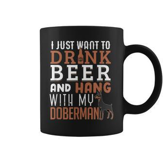 Doberman Dad Father's Day Pinscher Dog Beer Coffee Mug - Monsterry CA