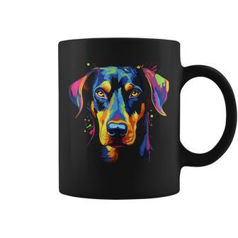 Dobermann Puppy Best Dog Dog Dog Pet Fan Black Tassen - Seseable