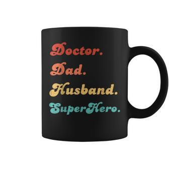 Doctor Dad Husband Super Hero Vintage Fathers Day Retro Coffee Mug - Thegiftio UK