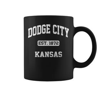 Dodge City Kansas Ks Vintage State Athletic Style Coffee Mug - Monsterry AU