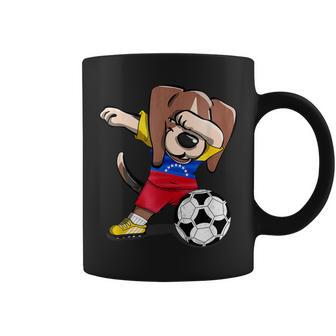 Dog Dabbing Venezuela Soccer Jersey Venezuelan Football Coffee Mug - Monsterry