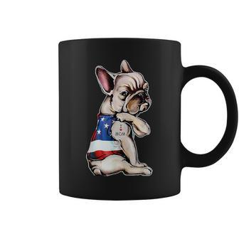 Dog French Bulldog Dog I Love Mom Tattoo Lover Coffee Mug | Crazezy DE