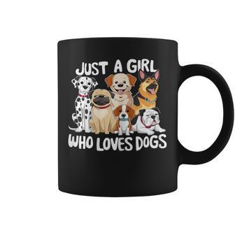 Dog Lover Just A Girl Who Loves Dogs Coffee Mug - Seseable