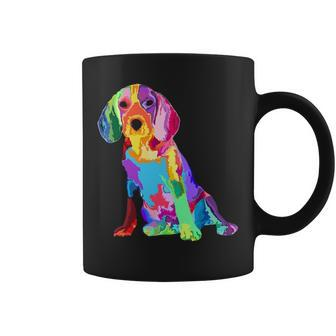Dog Lover For Women's Beagle Colorful Beagle Coffee Mug | Mazezy