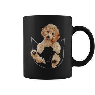 Dog Lovers Poodle In Pocket Dog Face Coffee Mug | Mazezy
