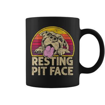Dog Pitbull Resting Pit Face For Pitbull Lovers Coffee Mug - Monsterry