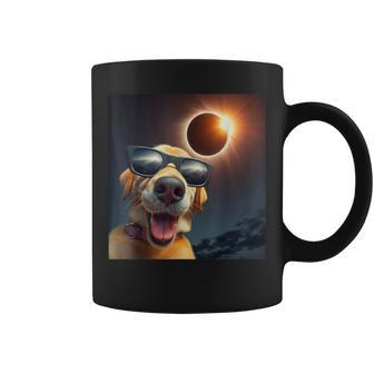 Dog Selfie Solar Eclipse Wearing Glasses Dog Lovers Coffee Mug - Monsterry CA