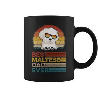 Dog Vintage Best Maltese Dad Ever Fathers Day Puppy Dog Dad Coffee Mug | Mazezy UK