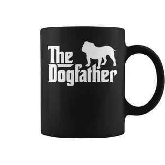 The Dogfather Bulldog Men's English Bulldog Dad Coffee Mug | Mazezy