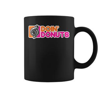 Doin' Donuts Racing & Drift Car Enthusiast Cool Coffee Mug - Seseable